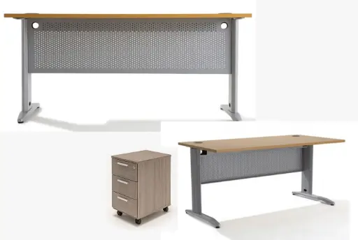 Bureau ELECTRA avec caisson mobile 3T